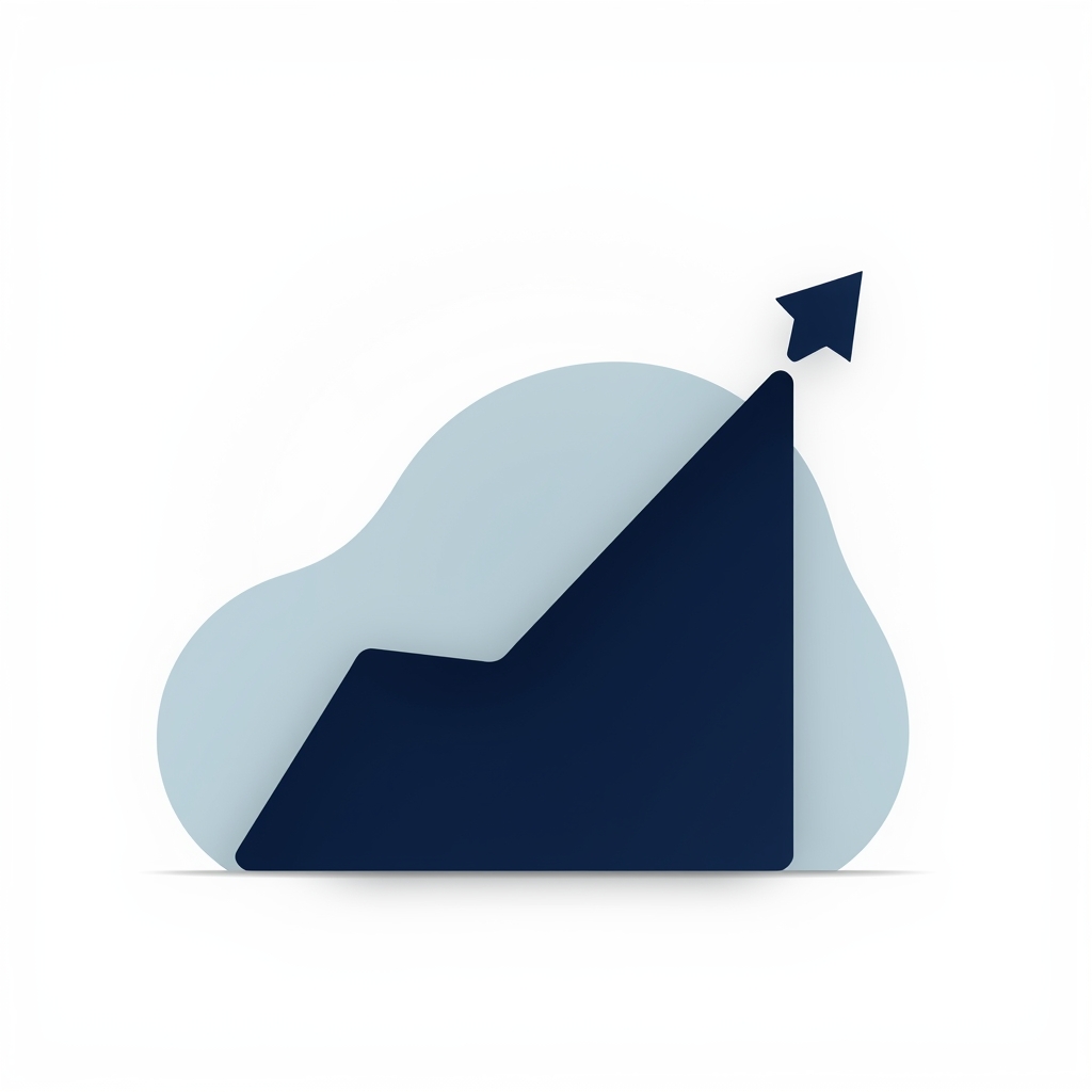 Lucid Origin Minimalist Corporate Illustration Of An Ascending Graph Line With Upward Arrow R 0