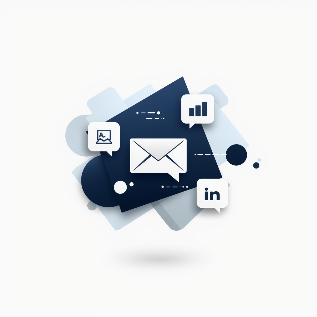 Lucid Origin Minimalist Corporate Illustration Of Communication Icons Speech Bubbles Emai 0